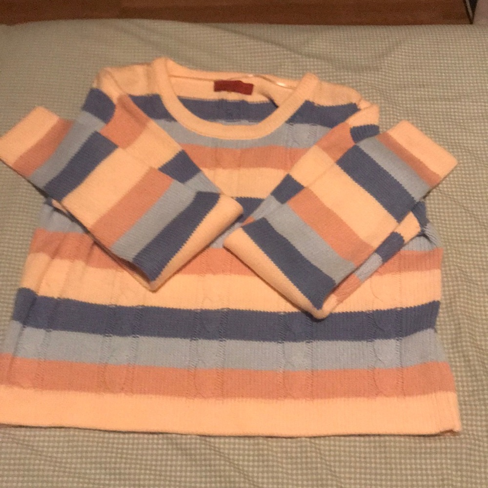 Fuzzy crop top sweater